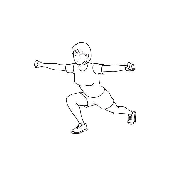 Girl stretching her arm